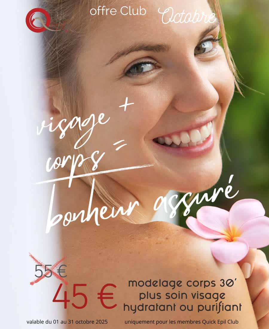 Offre quick epil du mois d'octobre
