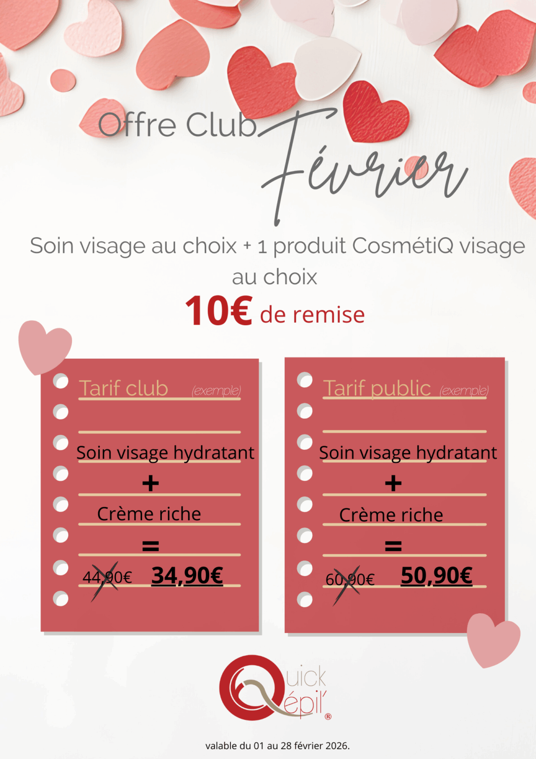 visuel de l'offre de février quick epil